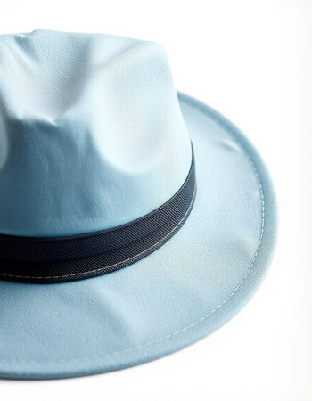 Blue hat isolated on white background. Hat on white background. Hat on white backgroundの写真素材