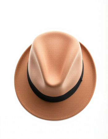 Brown hat isolated on a white background. 3d render illustration.
