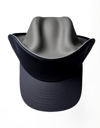 Black hat isolated on a white background. 3d render image.