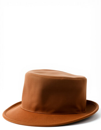 Brown hat isolated on a white background. Clipping path included.の写真素材