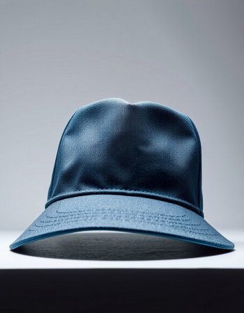 Men's blue cap on a white background. Studio shot. Isolatedの写真素材