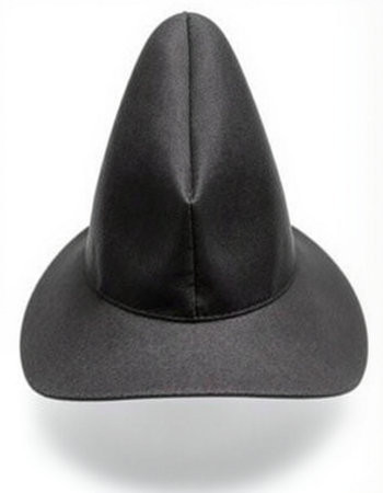 Black hat isolated on white background. Close-up of black hat.の写真素材