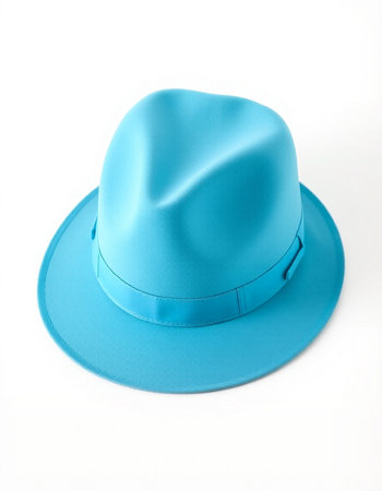 Blue hat isolated on a white background. Clipping path included.の写真素材