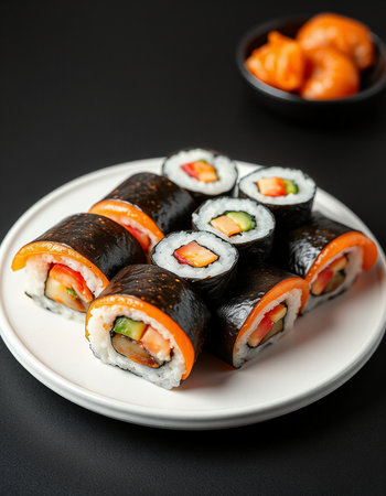 Sushi roll japanese food style - Selective focus pointの写真素材