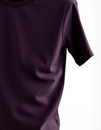 Close up of a purple t-shirt on a mannequinの写真素材