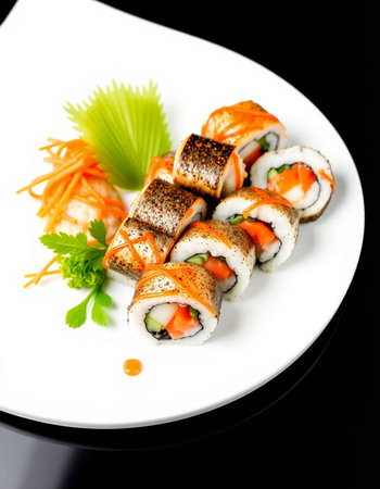 Sushi roll japanese food style - Selective focus pointの写真素材
