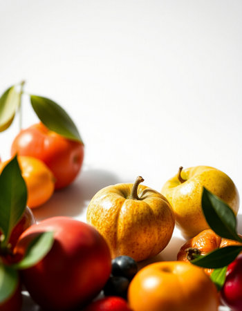 Fruits and vegetables on a white background. Fruits and vegetablesの写真素材