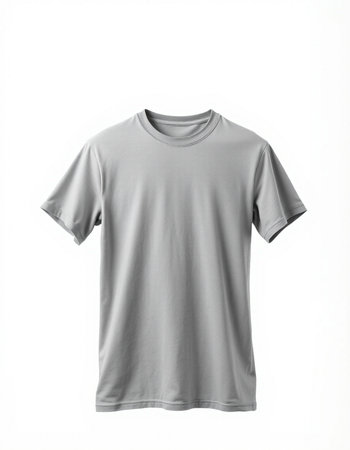Blank grey t-shirt template on white background. Mock up for design