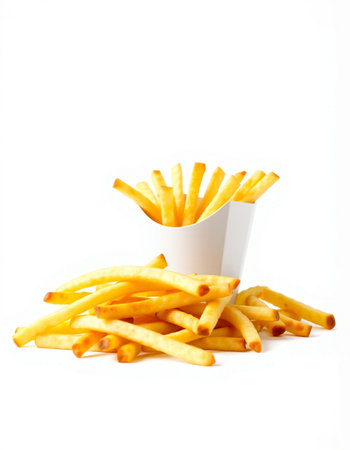 French fries isolated on white background. Fast food. French fries.