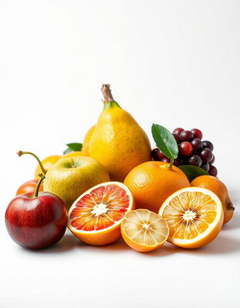 Fruits on a white background. Fruits on a white background.の写真素材