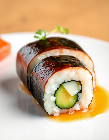 Sushi roll japanese food style - soft focus effect pictureの写真素材