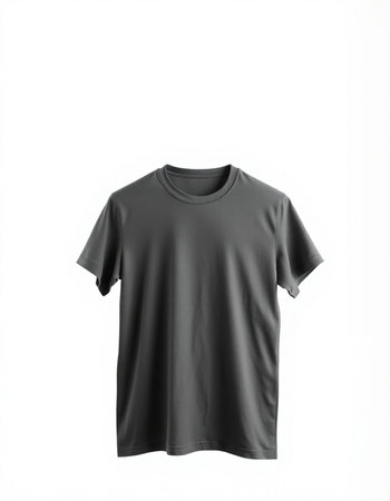 Black t-shirt isolated on a white background. 3d renderingの写真素材