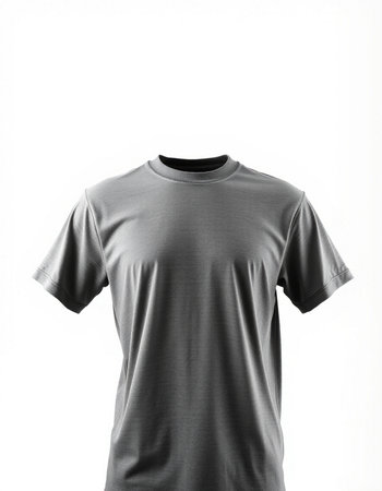 Men's t-shirt isolated on white background. Mock up for designの写真素材