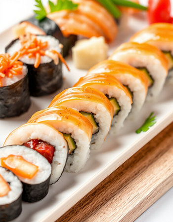 Sushi roll japanese food style - Selective focus pointの写真素材