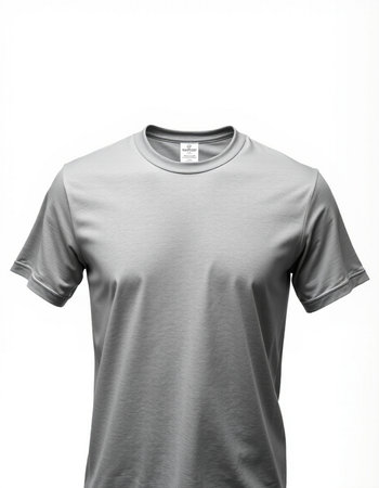 Men's t-shirt isolated on white background with clipping path.の写真素材