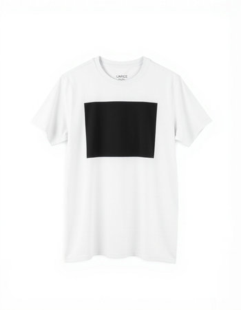 White t-shirt isolated on a white background with clipping path.の写真素材