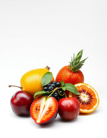 Fruits on a white background. Fruits on a white background.