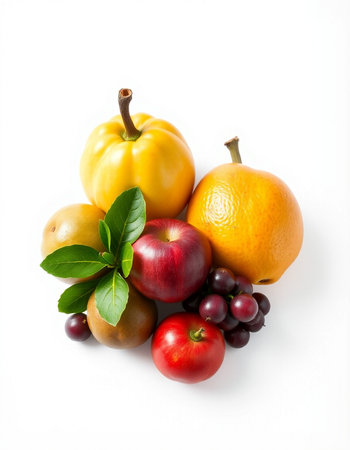 Fruits isolated on a white background. Healthy food.の写真素材