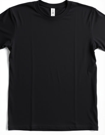 Black t-shirt isolated on a white background. 3d renderingの写真素材
