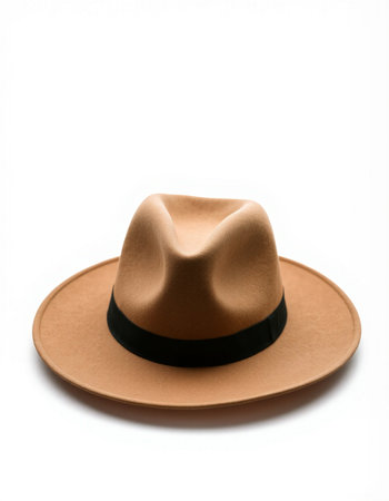 Brown hat isolated on white background. Clipping Paths included.の写真素材