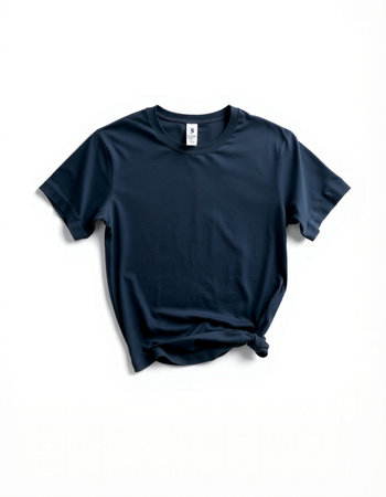 Blank t-shirt isolated on white background. Clipping path included.の写真素材