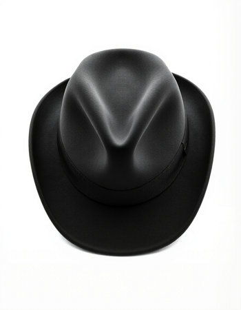 Black hat isolated on a white background. 3d render image.の写真素材