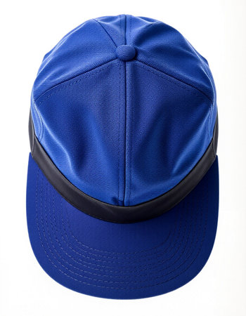 Blue Baseball cap isolated on white background. Hat with a visor.