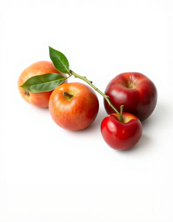 Apples isolated on white background. Clipping pathの写真素材