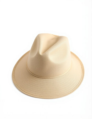Beach hat isolated on white background. Hat for summer and travel.の写真素材