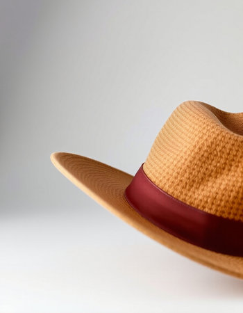 hat isolated on white background with clipping path and copy space for textの写真素材