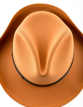 Cowboy hat isolated on white background, close-up shot.の写真素材