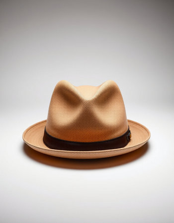 Brown cowboy hat isolated on a white background with copy space for textの写真素材