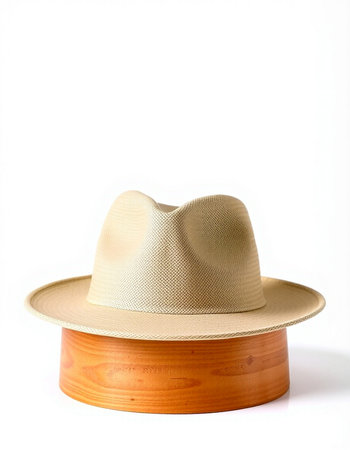 Straw hat isolated on white background. Clipping path included.の写真素材