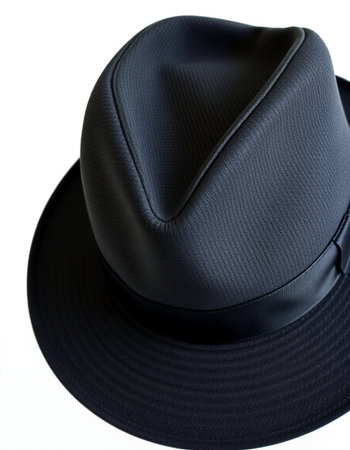 Black hat isolated on a white background. Clipping path included.の写真素材