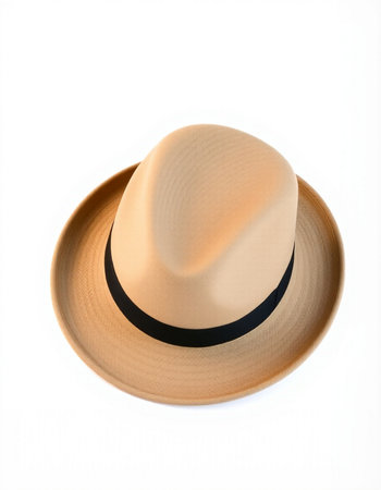 Straw hat isolated on white background. Clipping path included.の写真素材
