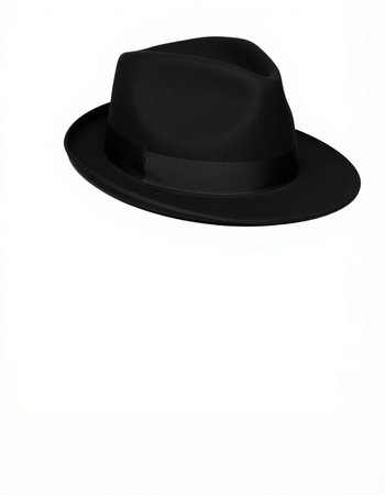 Black hat isolated on white background with clipping path. Top view.の写真素材