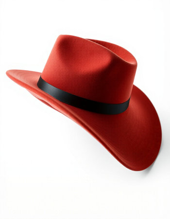 Red hat isolated on a white background. 3d render illustration.の写真素材
