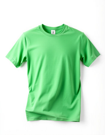 Green t-shirt isolated on a white background. 3d renderの写真素材