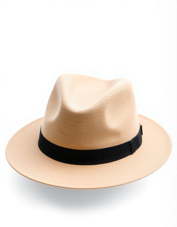 Beach hat isolated on white background with clipping path. Top view.の写真素材