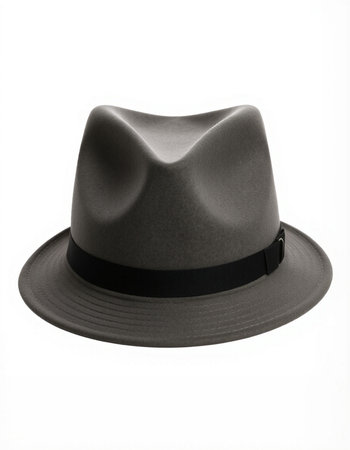 Black hat isolated on a white background. Clipping path included.の写真素材
