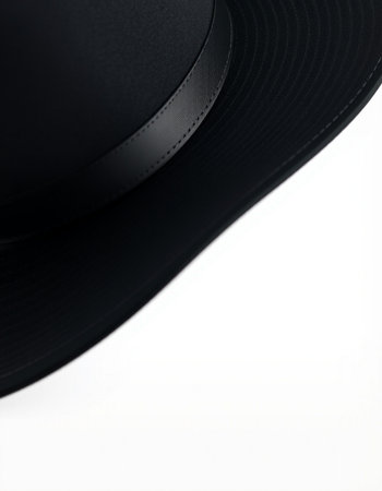 Black hat isolated on a white background. Close-up image.の写真素材