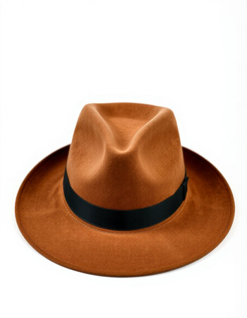 Brown cowboy hat isolated on a white background. Clipping path included.の写真素材