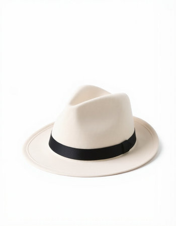 White hat isolated on a white background. Clipping path included.の写真素材