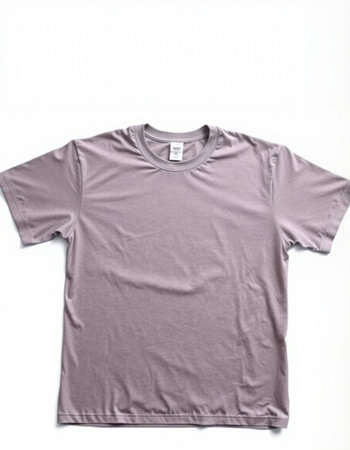 T-shirt isolated on a white background. Flat lay, top view.の写真素材