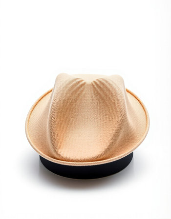 Beach hat isolated on white background with clipping path for design.の写真素材