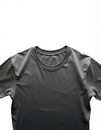 Black t-shirt isolated on white background. Mock up for designの写真素材