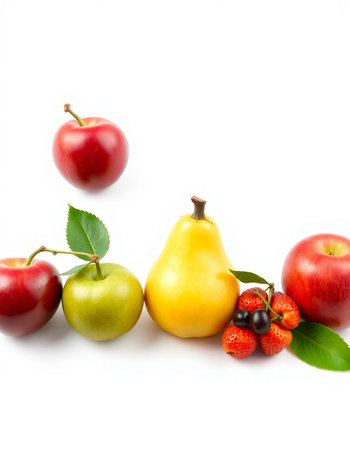 Fruits on a white background. Fruits on a white background.
