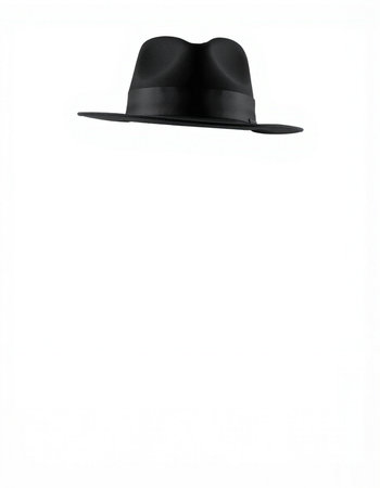 Black hat isolated on a white background. 3d rendering image.の写真素材