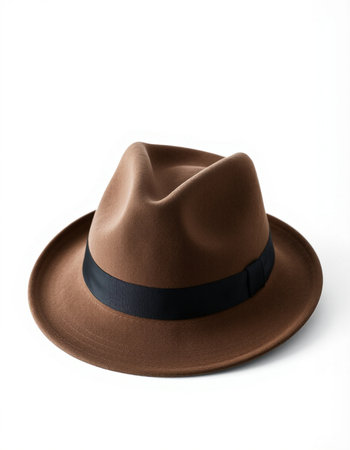 Brown hat isolated on a white background. 3d render image.の写真素材