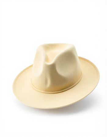 Beach hat isolated on a white background, with clipping path.の写真素材